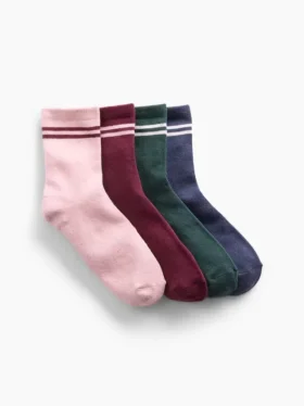 Kinder-Crew-Socken im Varsity-Streifen-Design (4er-Pack)