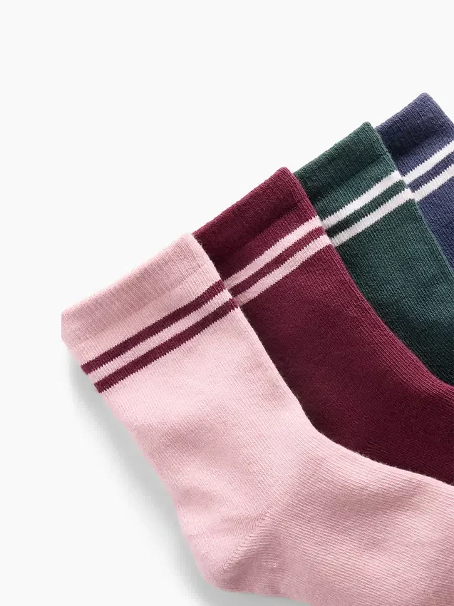 Kinder-Crew-Socken im Varsity-Streifen-Design (4er-Pack)
