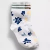 Kinder-Crew-Socken mit Blumenmuster