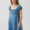 Kinder-Denim-Babydoll-Kleid