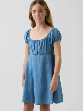 Kinder-Denim-Babydoll-Kleid