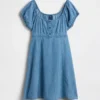 Kinder-Denim-Babydoll-Kleid