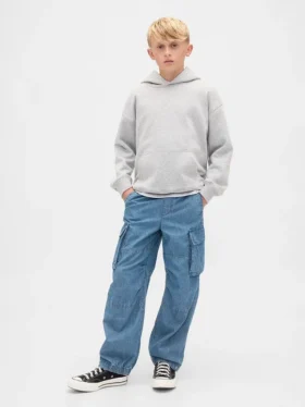 Kinder-Denim-Baggy-Cargo-Jogginghose