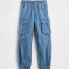 Kinder-Denim-Baggy-Cargo-Jogginghose