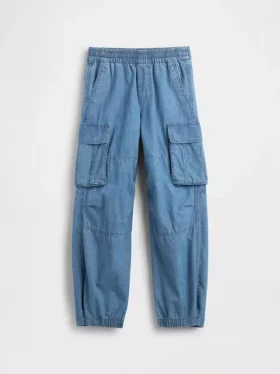 Kinder-Denim-Baggy-Cargo-Jogginghose