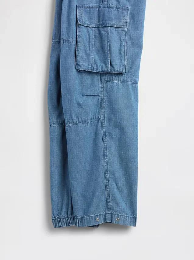 Kinder-Denim-Baggy-Cargo-Jogginghose