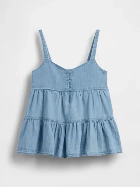 Kinder-Denim-Oberteil mit Stufenschnitt