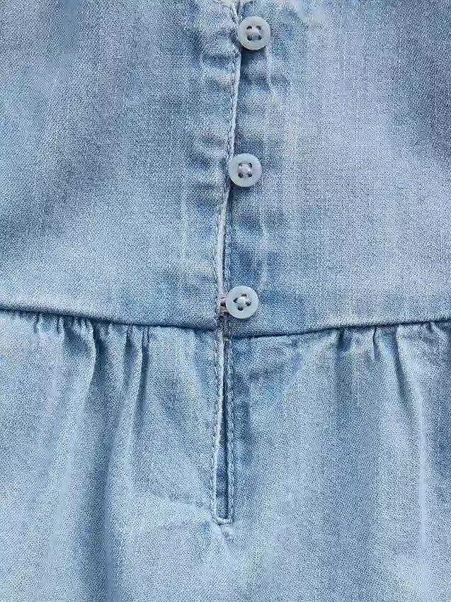 Kinder-Denim-Oberteil mit Stufenschnitt