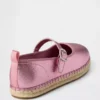 Kinder-Espadrilles im Mary-Jane-Stil mit Metallic-Optik