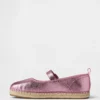 Kinder-Espadrilles im Mary-Jane-Stil mit Metallic-Optik