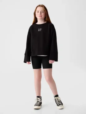 Kinder-Fahrrad-Shorts mit Rippbündchen