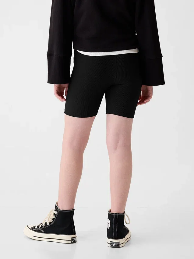 Kinder-Fahrrad-Shorts mit Rippbündchen