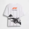 Kinder-Formel-1-T-Shirt mit Grafik in Oversize-Passform