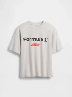 Kinder-Formel-1-T-Shirt mit Grafik in Oversize-Passform