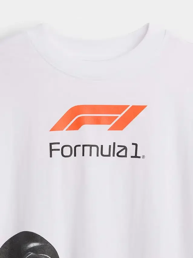 Kinder-Formel-1-T-Shirt mit Grafik in Oversize-Passform