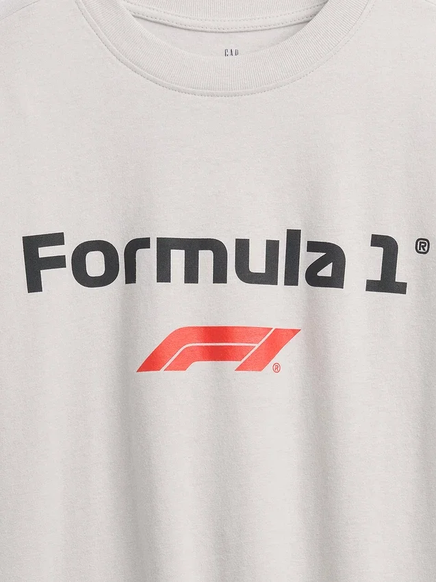 Kinder-Formel-1-T-Shirt mit Grafik in Oversize-Passform