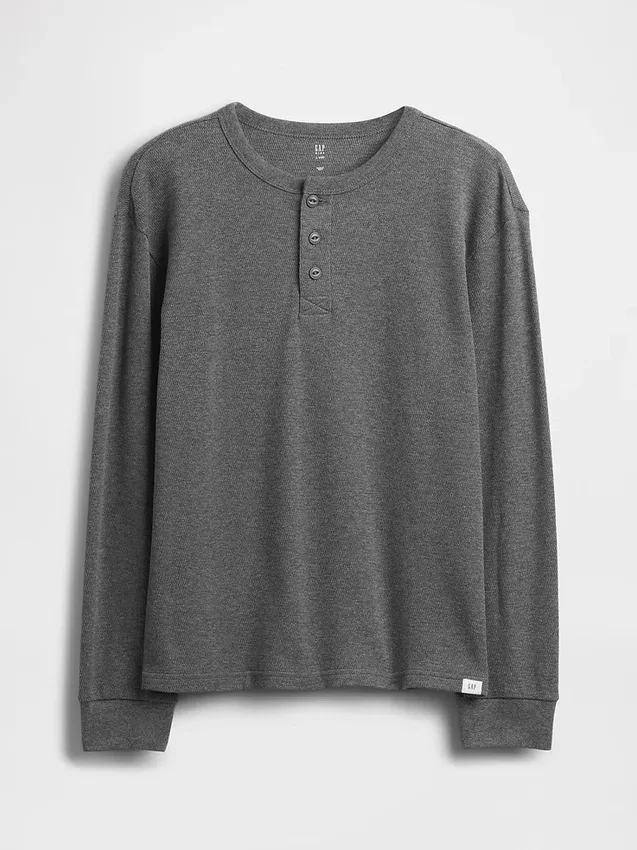 Kinder-Henley-T-Shirt in lockerer Passform