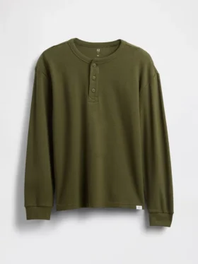 Kinder-Henley-T-Shirt in lockerer Passform