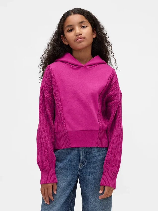 Kinder-Hoodie aus Vintagesoft-Mischgewebe