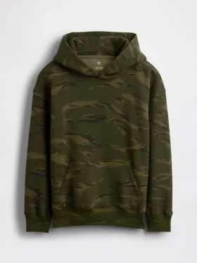 Kinder-Hoodie mit lockerer Passform und Camouflage-Muster
