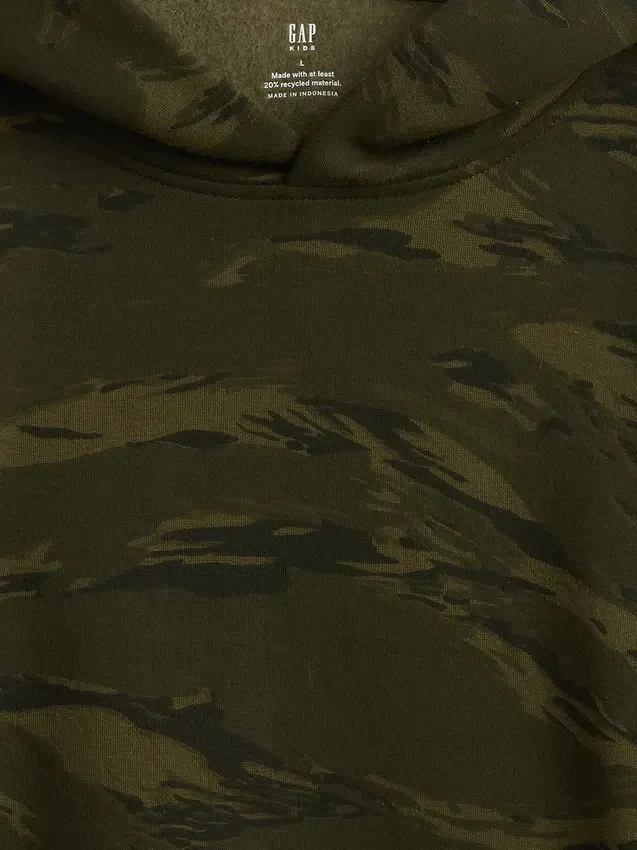 Kinder-Hoodie mit lockerer Passform und Camouflage-Muster