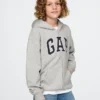 Kinder-Hoodie mit Reißverschluss und „Vintagesoft“-Logo