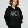 Kinder-Hoodie mit Reißverschluss und „Vintagesoft“-Logo