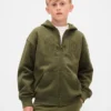 Kinder-Hoodie mit Reißverschluss und „Vintagesoft“-Logo