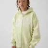 Kinder-Hoodie mit Reißverschluss und „Vintagesoft“-Logo