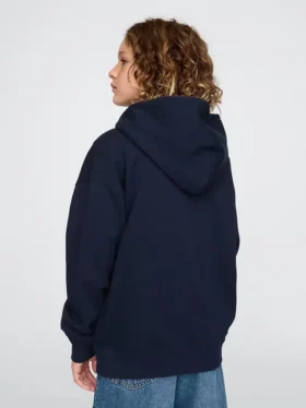 Kinder-Hoodie mit Reißverschluss und „Vintagesoft“-Logo
