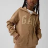 Kinder-Hoodie mit Reißverschluss und „Vintagesoft“-Logo
