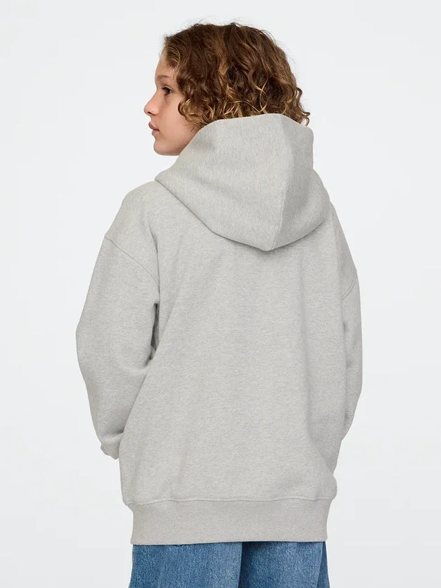 Kinder-Hoodie mit Reißverschluss und „Vintagesoft“-Logo