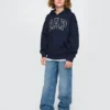 Kinder-Hoodie mit Reißverschluss und „Vintagesoft“-Logo