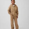 Kinder-Hoodie mit Reißverschluss und „Vintagesoft“-Logo