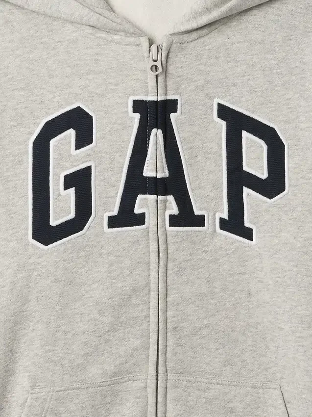 Kinder-Hoodie mit Reißverschluss und „Vintagesoft“-Logo