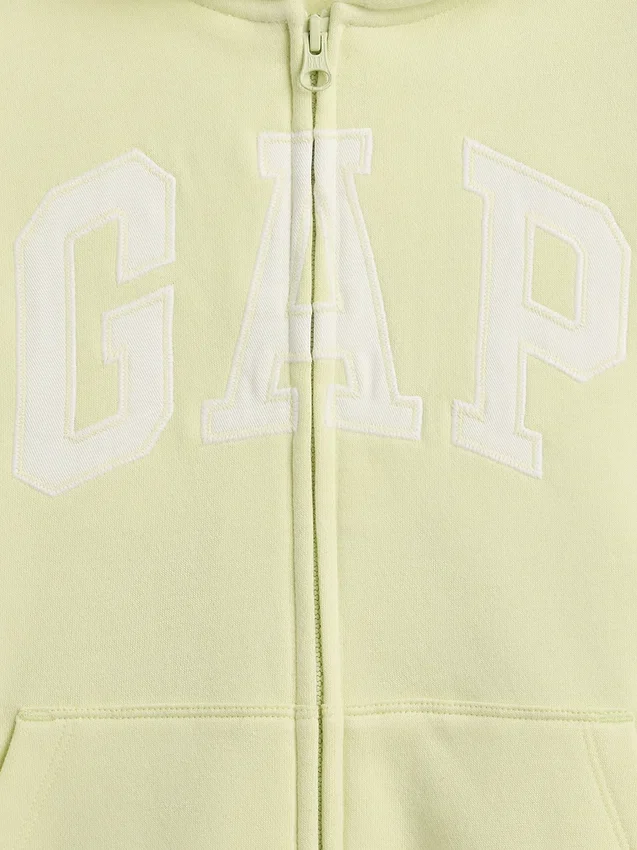 Kinder-Hoodie mit Reißverschluss und „Vintagesoft“-Logo