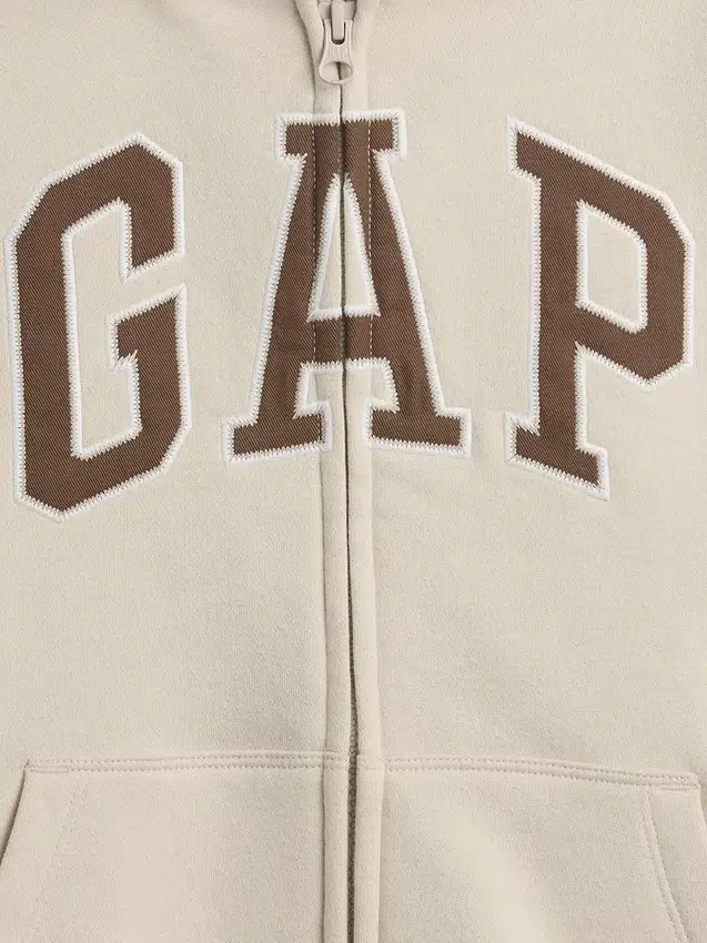 Kinder-Hoodie mit Reißverschluss und „Vintagesoft“-Logo