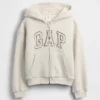 Kinder-Hoodie mit Sherpa-Futter und Grafik-Logo