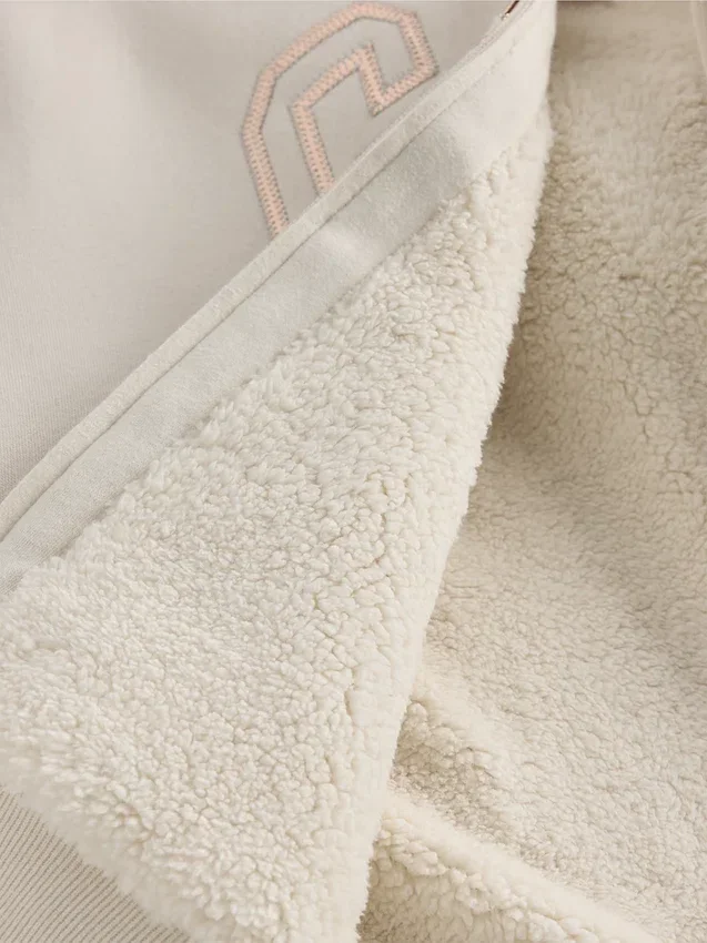 Kinder-Hoodie mit Sherpa-Futter und Grafik-Logo