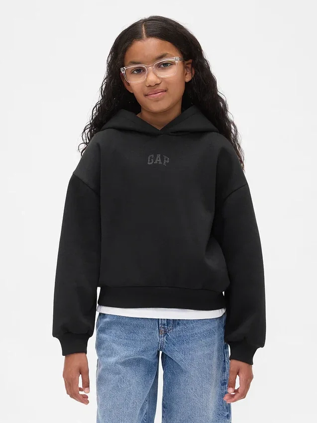 Kinder-Hoodie mit „Vintagesoft“-Logo