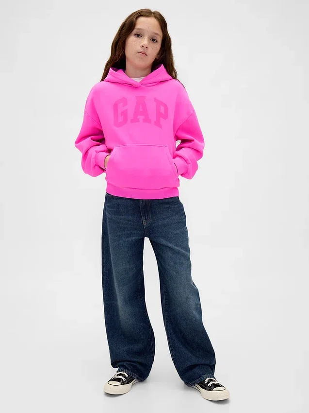 Kinder-Hoodie mit „Vintagesoft“-Logo