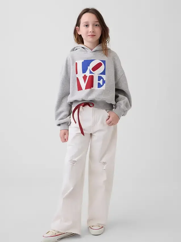 Kinder-Hoodie „Robert Indiana Love“