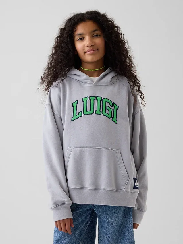 Kinder-Hoodie „Super Mario Vintagesoft“ in lockerer Passform
