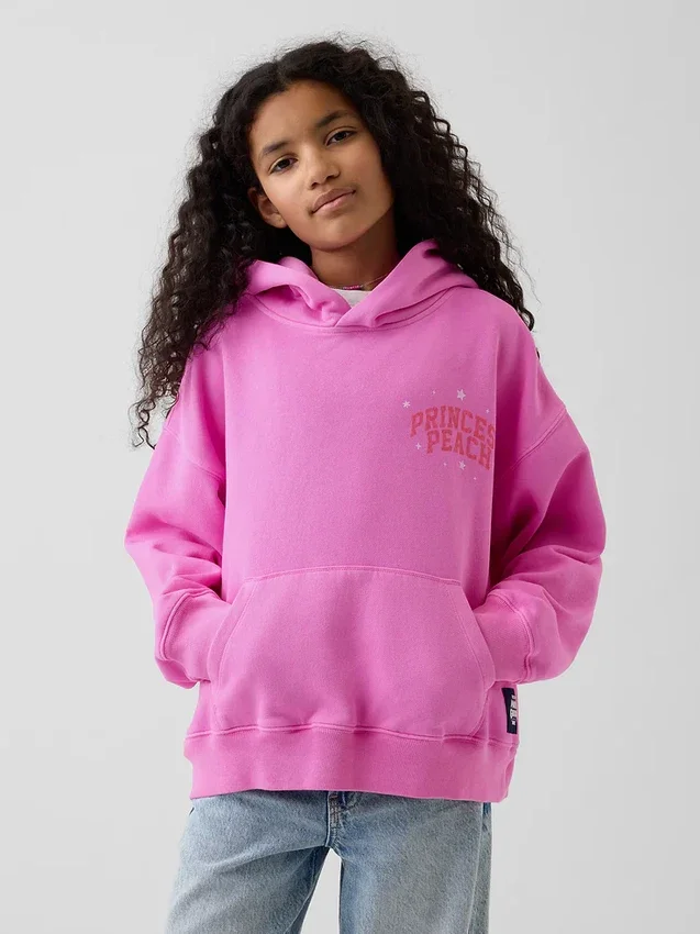 Kinder-Hoodie „Super Mario Vintagesoft“ in lockerer Passform