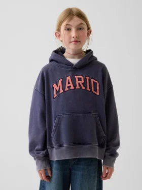 Kinder-Hoodie „Super Mario Vintagesoft“ in lockerer Passform