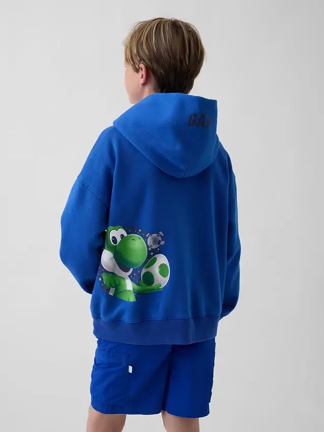 Kinder-Hoodie „Super Mario Vintagesoft“ in lockerer Passform