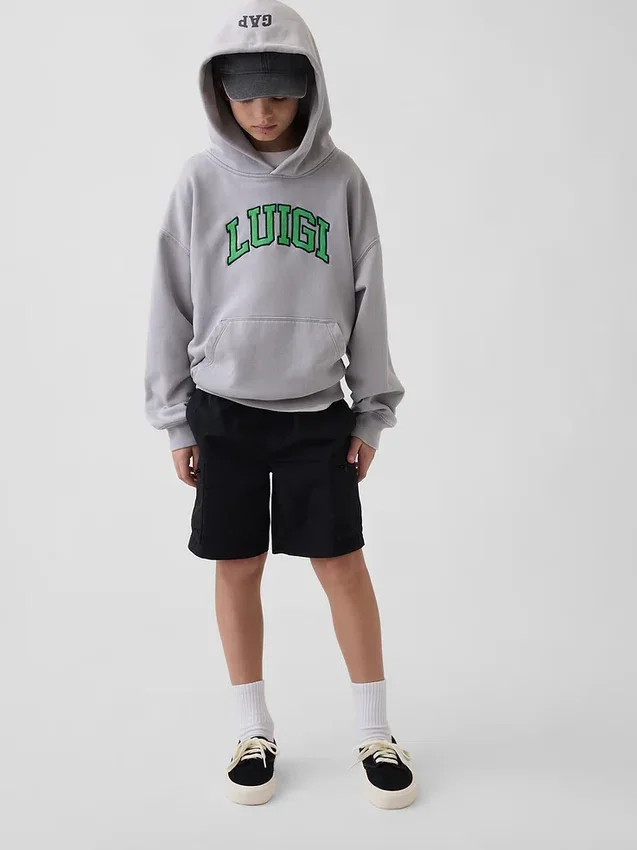 Kinder-Hoodie „Super Mario Vintagesoft“ in lockerer Passform