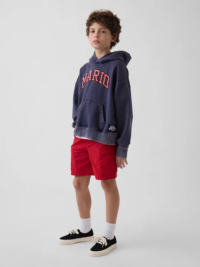 Kinder-Hoodie „Super Mario Vintagesoft“ in lockerer Passform