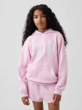Kinder-Hoodie „Vintagesoft“ aus Frottee in Oversize-Passform