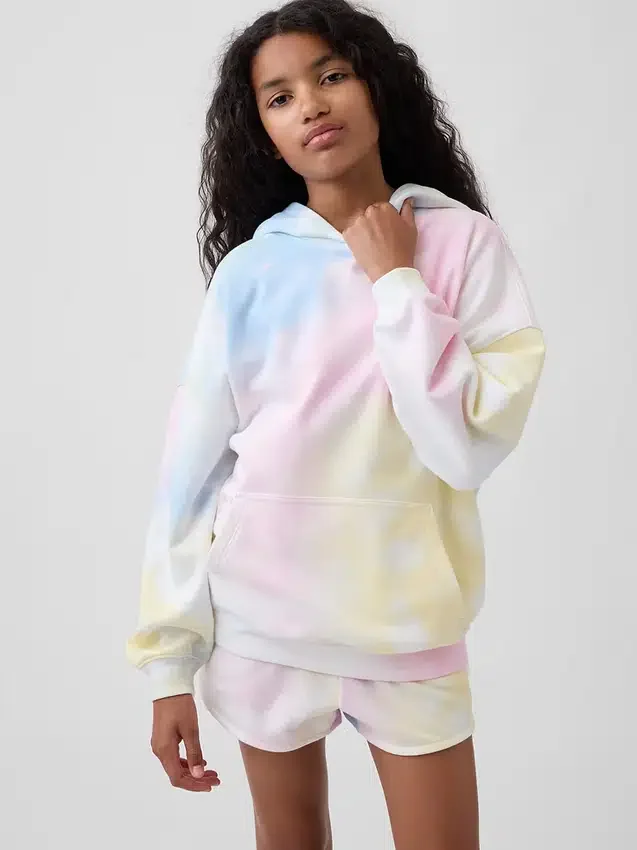 Kinder-Hoodie „Vintagesoft“ aus Frottee in Oversize-Passform